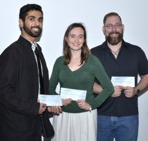 In photo, L to R, are Mohammed Khadeer, Nora Pasco and Mark Richards. 